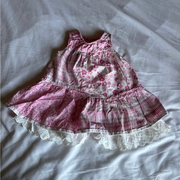 Vintage The Children’s Place Pink Floral Dress & Bloomers | Baby 12M - Picture 2 of 7